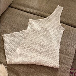 Edikted Cream Textured Mini Dress